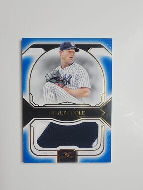 Gerrit Cole ~ 2024 Topps ~ Definitive ~ Numbered 02/30 ~ Game Used Jersey Patch